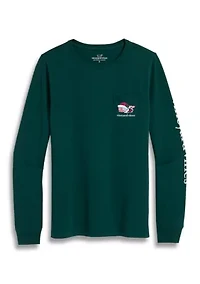 Women's Long Sleeve Mrs. Claus Whale Logo Graphic T-Shirt