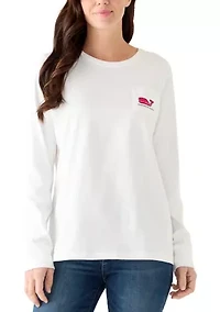 Party Plaid Whale Long Sleeve Pocket Shirt