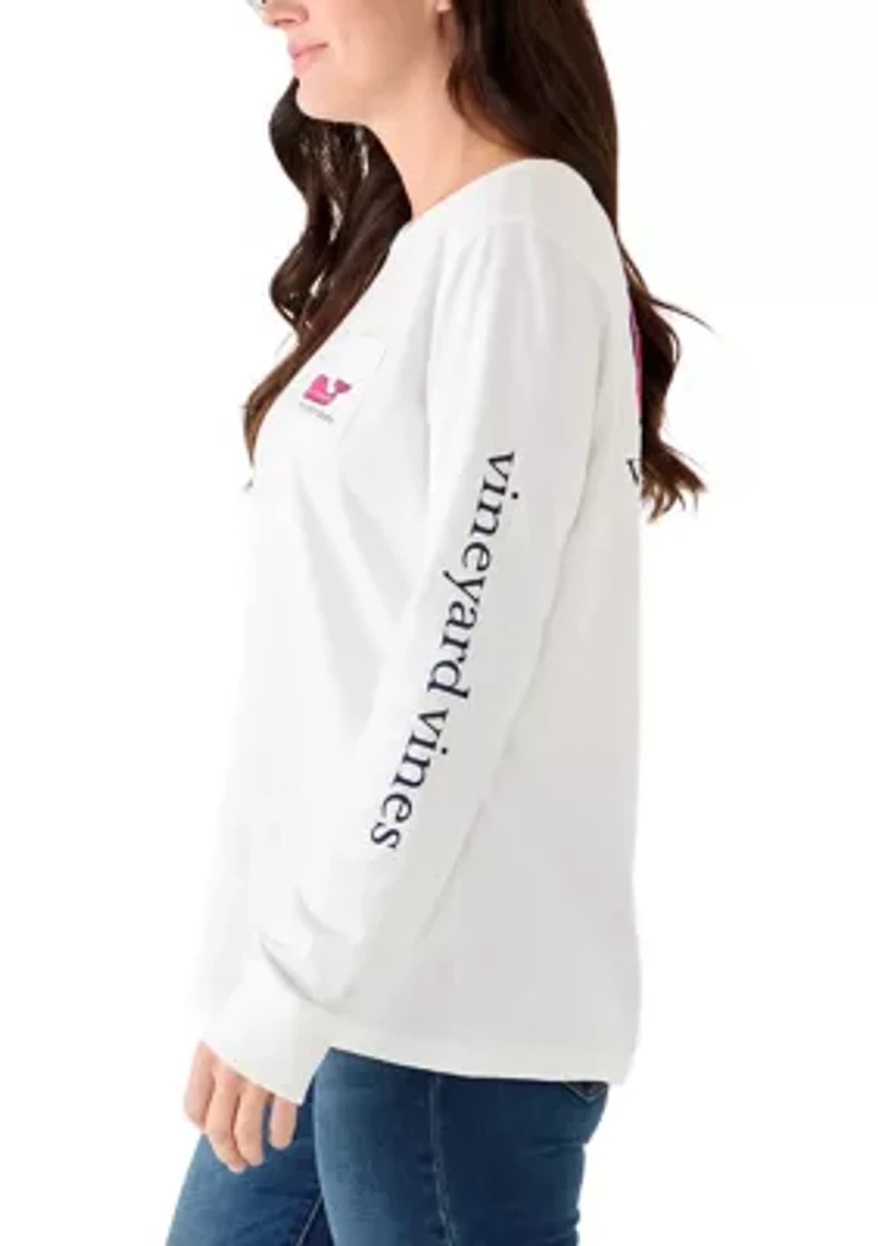 Party Plaid Whale Long Sleeve Pocket Shirt