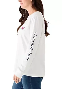 Party Plaid Whale Long Sleeve Pocket Shirt