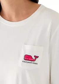 Party Plaid Whale Long Sleeve Pocket Shirt