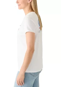 Women's USA Whale Graphic Pocket T-Shirt