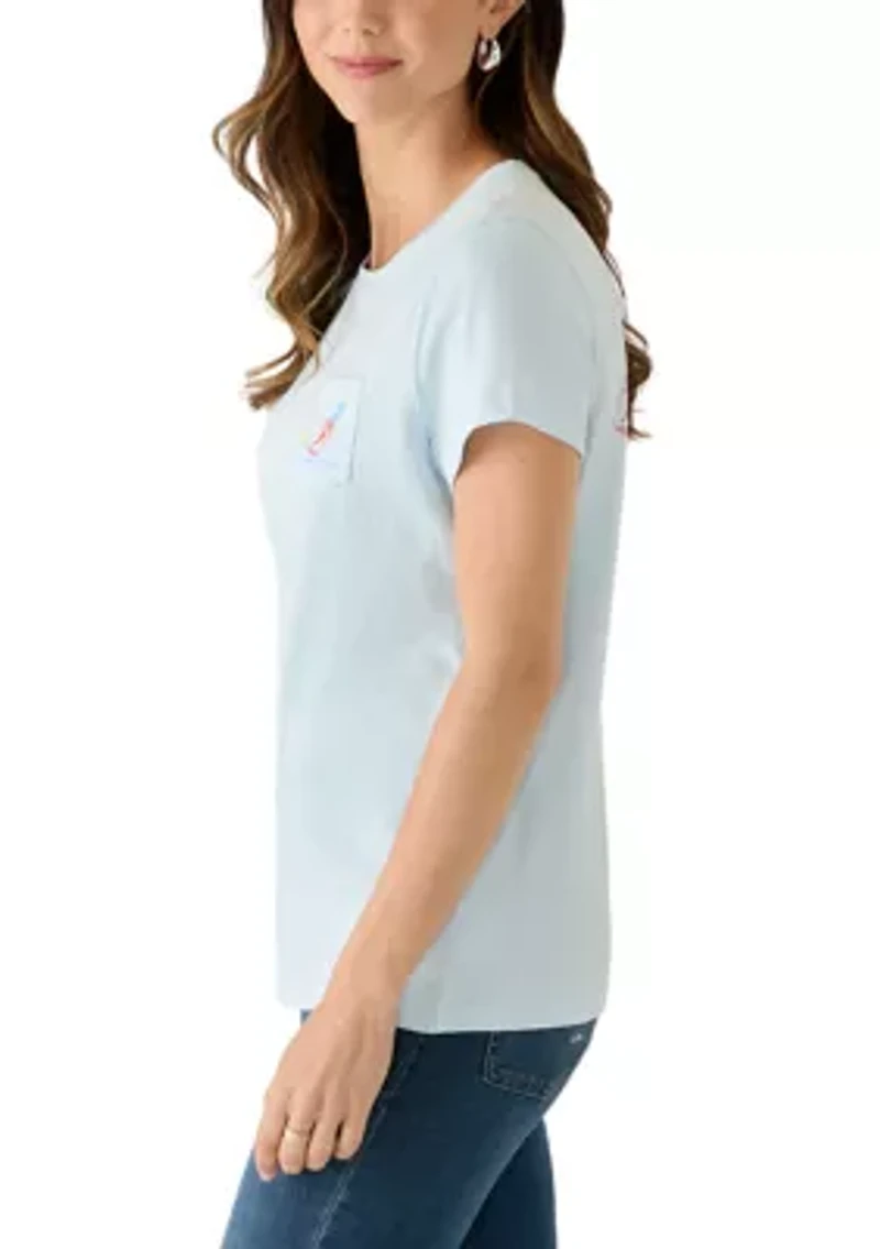Women's Short Sleeve Graphic Pocket T-Shirt