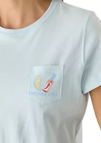 Women's Short Sleeve Graphic Pocket T-Shirt