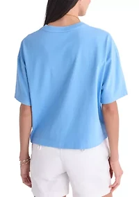 Women's Cropped Flag Graphic T-Shirt