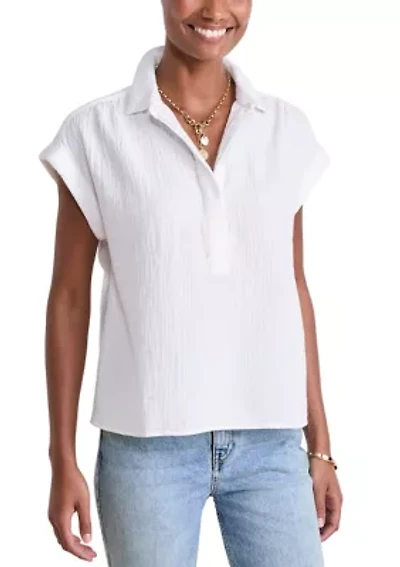 Women's Gauze Popover Margo Blouse