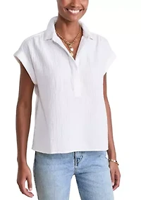 Women's Gauze Popover Margo Blouse