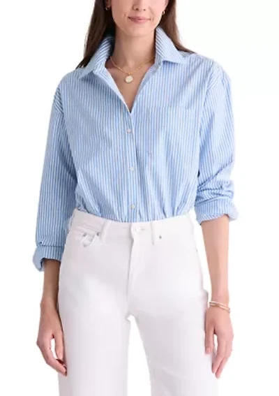 Women's Striped Breaker Button Down Shirt