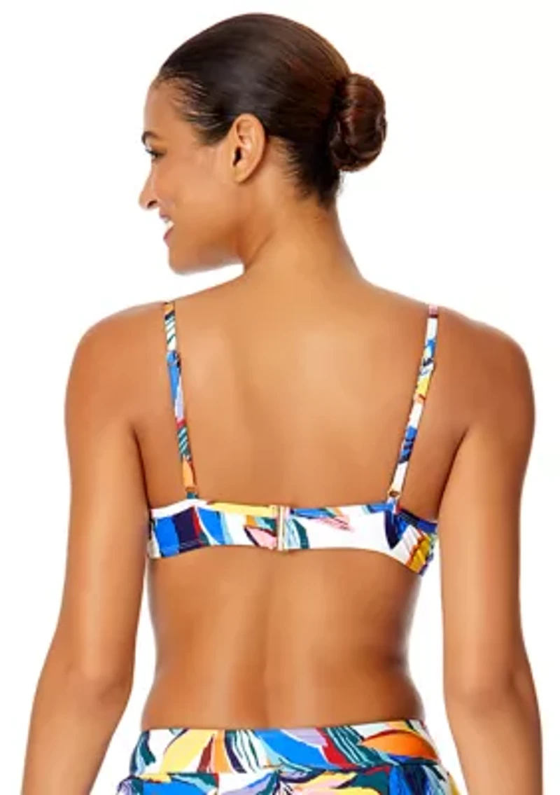 Riviera Floral Shirred Underwire Top