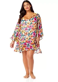 Gradient Floral Cover Up