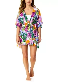 Women's Tie Front Kaftan Cover Up