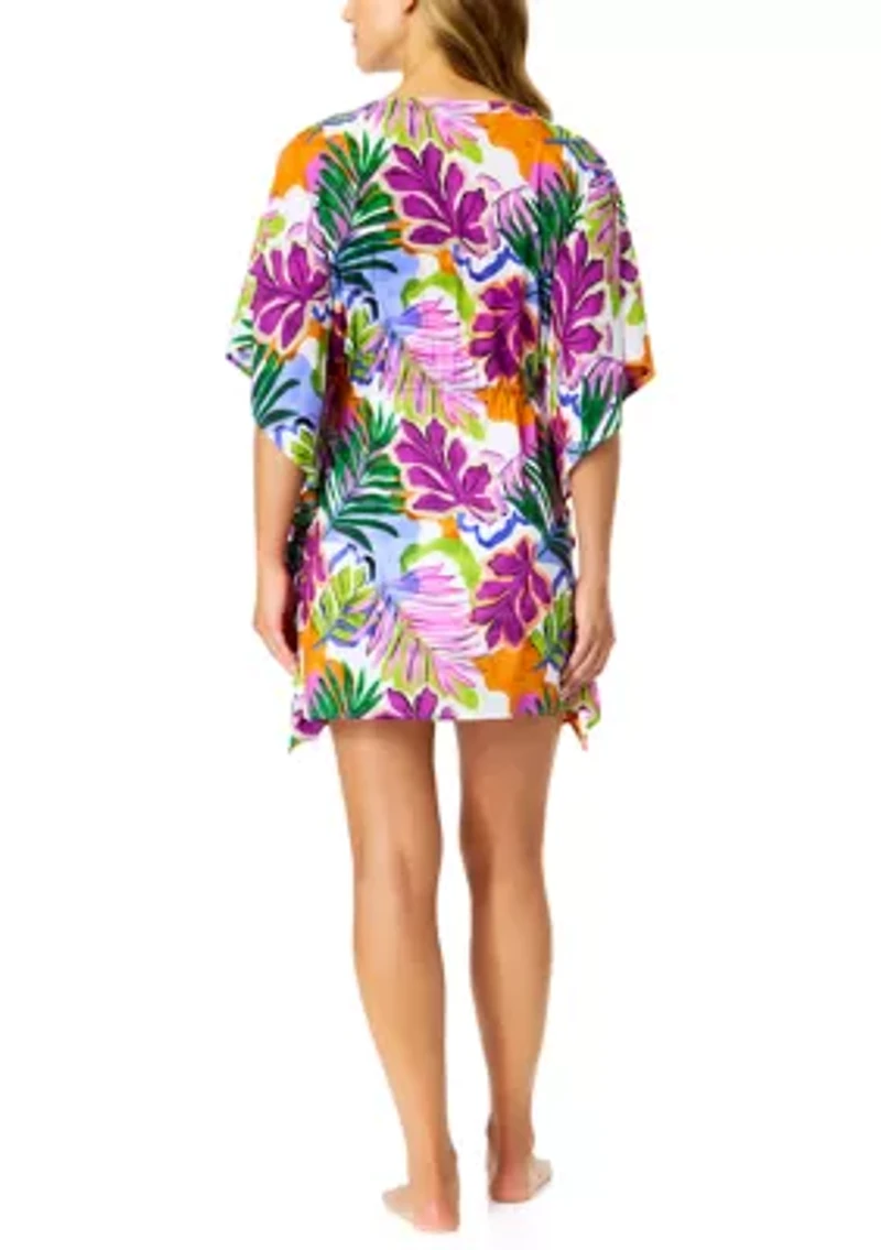 Women's Tie Front Kaftan Cover Up