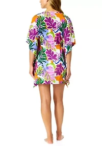 Women's Tie Front Kaftan Cover Up