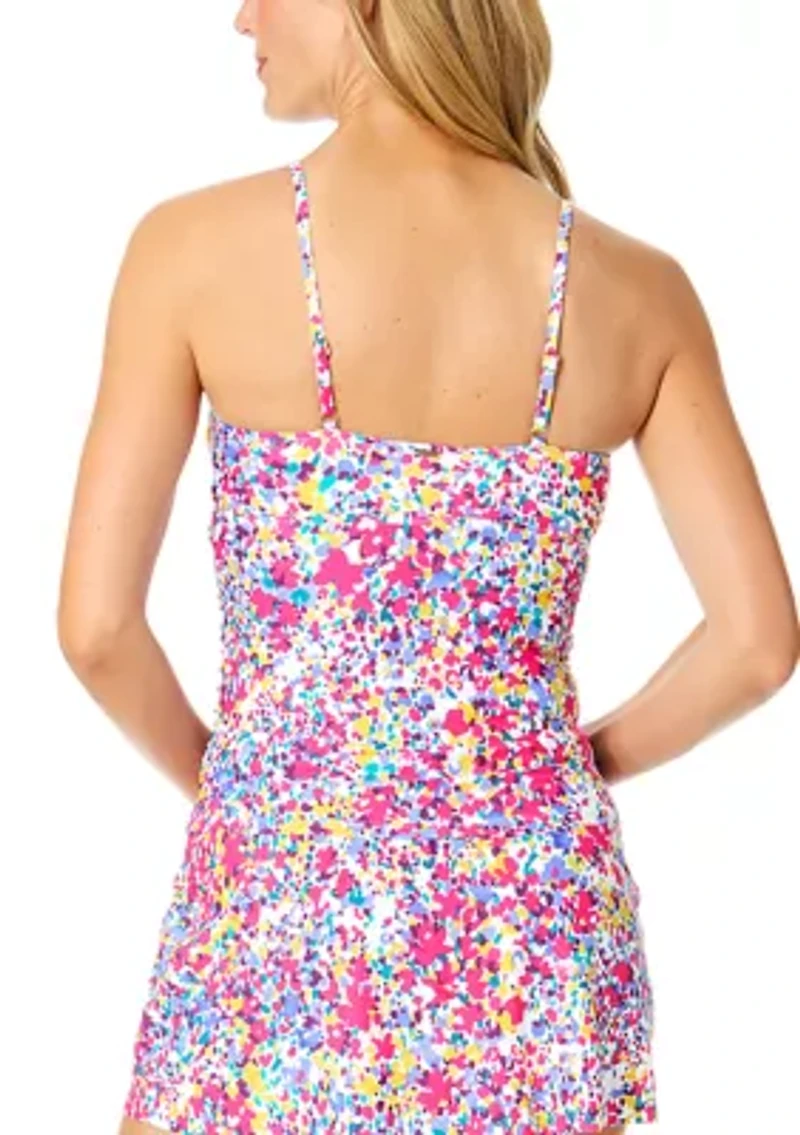 Hidden Under-Wire Drape Front Tankini