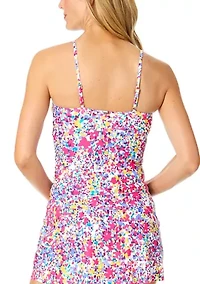 Hidden Under-Wire Drape Front Tankini