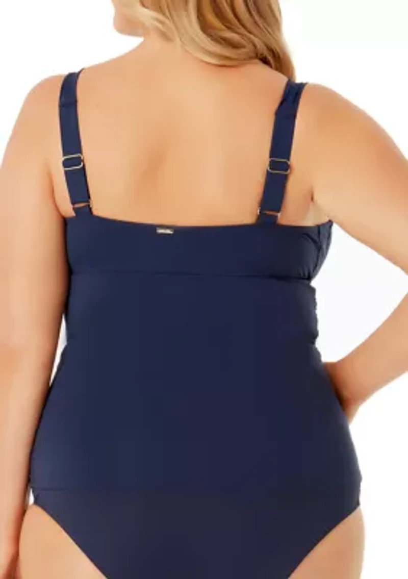 Plus Twist Front Swim Tankini