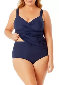 Plus Twist Front Swim Tankini