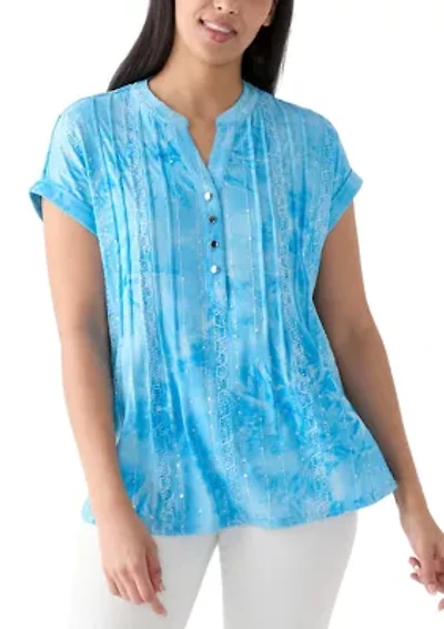 Women's Short Sleeve Dolman Gomez Henley Shirt