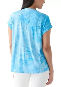 Women's Short Sleeve Dolman Gomez Henley Shirt