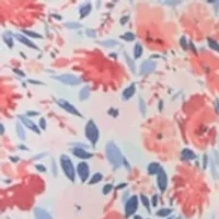 Women's V-Neck Pintuck Sleeveless Printed Top