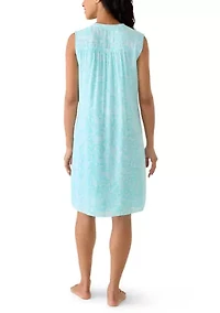 Women's Henley Slub Knit Print Dress