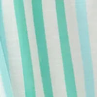 Women's Sleeveless Henley Striped Mini Dress