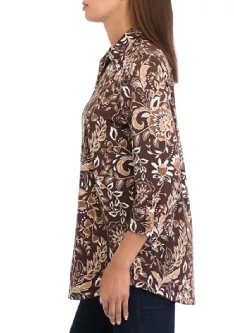 Women's 3/4 Sleeve Printed Tunic