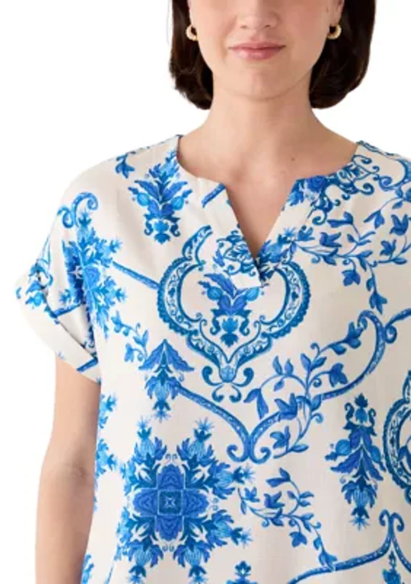 Women's Dolman Sleeve Split Neck Dress