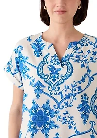 Women's Dolman Sleeve Split Neck Dress
