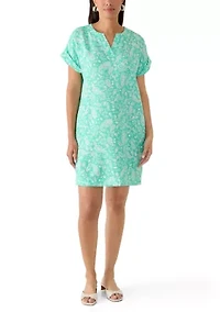 Women's Dolman Sleeve Split Neck Dress