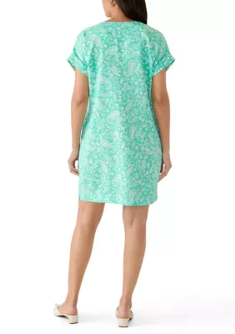 Women's Dolman Sleeve Split Neck Dress