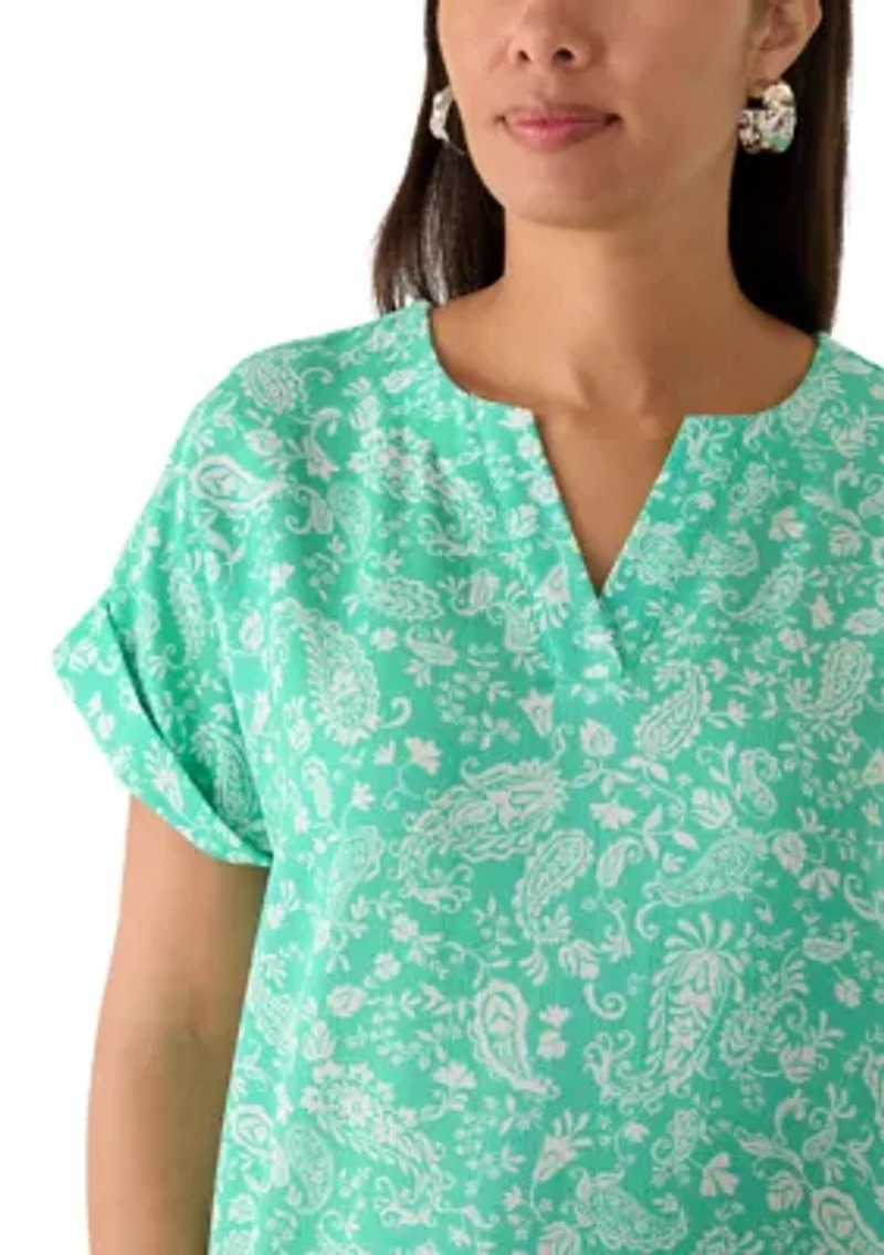 Women's Dolman Sleeve Split Neck Dress