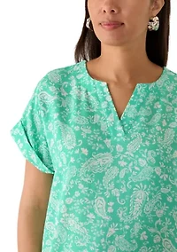 Women's Dolman Sleeve Split Neck Dress