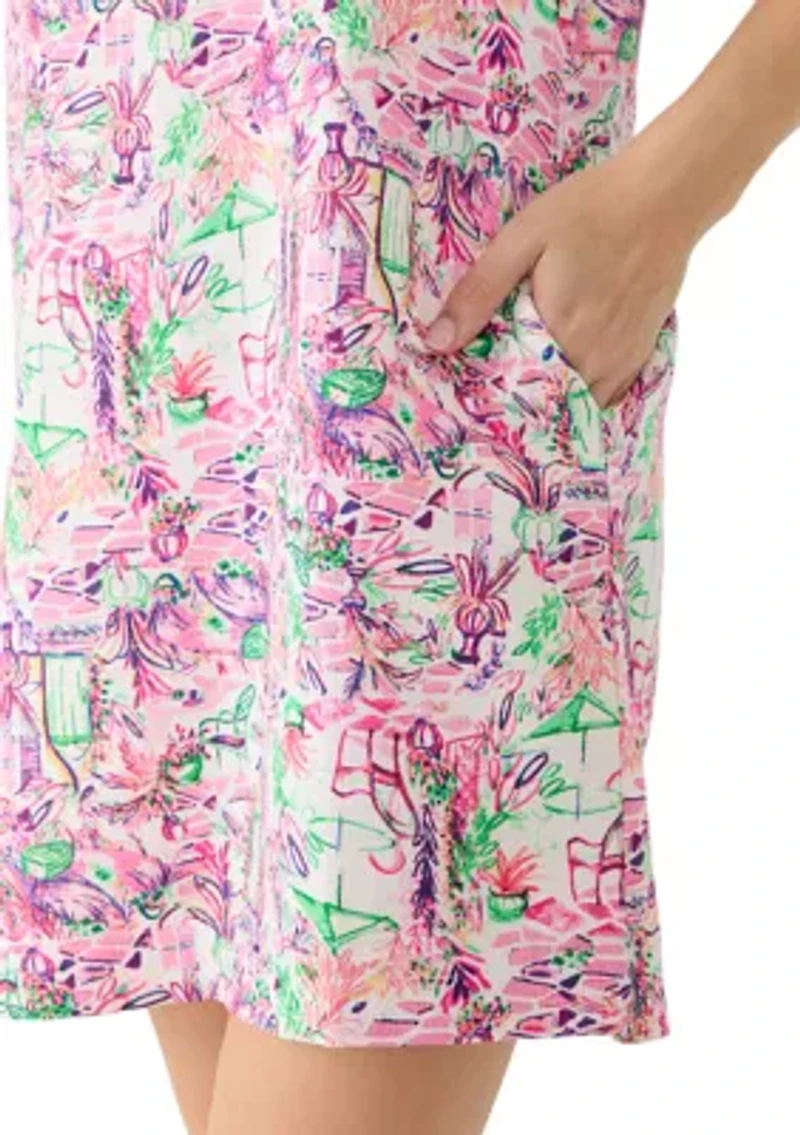 Petite Dolman Sleeve Split Neck Dress