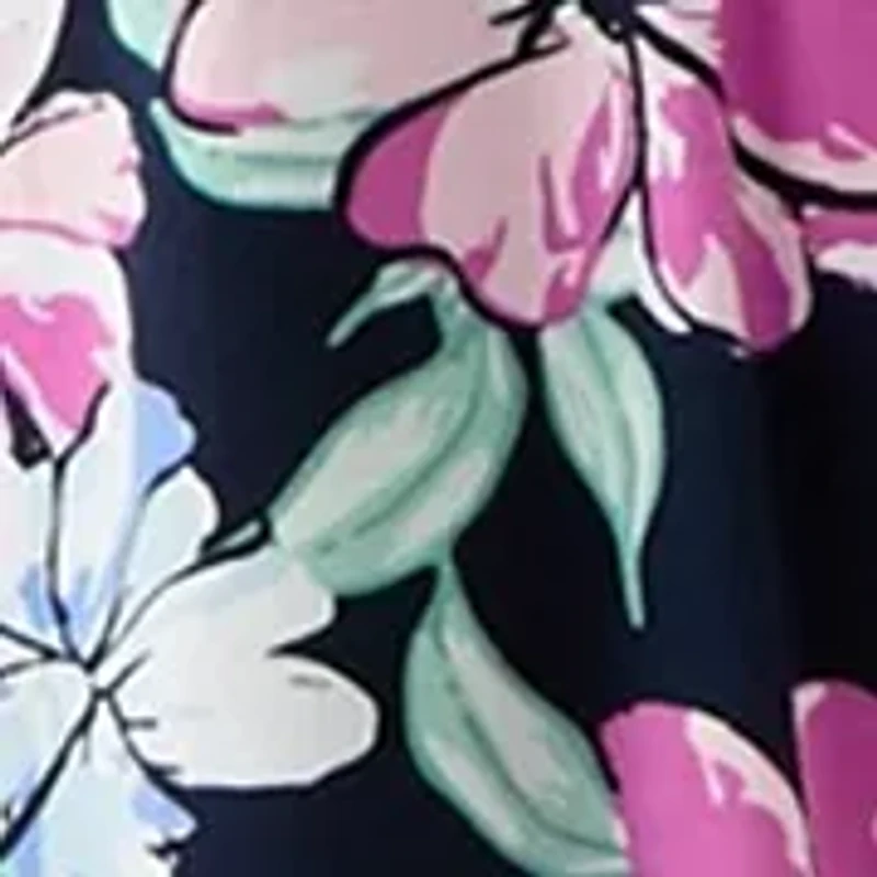 Women's Split Neck Printed Popover Dress