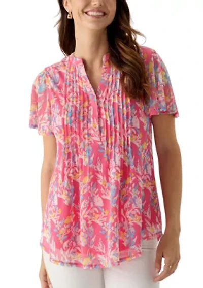 Women's Mesh Printed Top