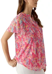 Women's Mesh Printed Top