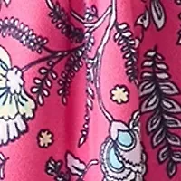 Women's Short Sleeve Printed Pleated Top