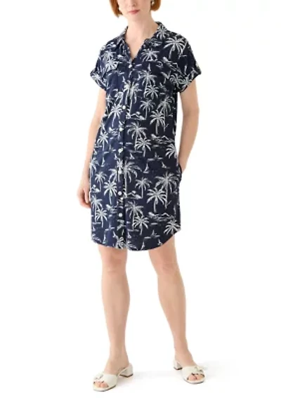 Women's Short Sleeve Dolman Shirtdress