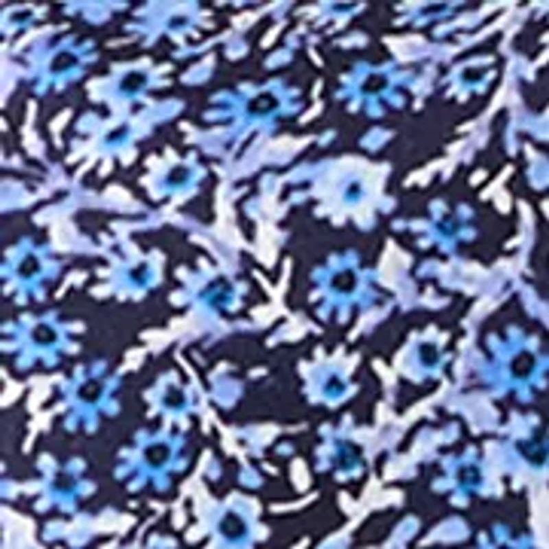 Women's 3/4 Sleeve Pleated Print Blouse