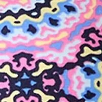 Women's 3/4 Sleeve V-Neck Pleated Print Blouse