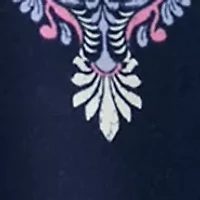 Women's Keyhole Detail Printed A-Line Top
