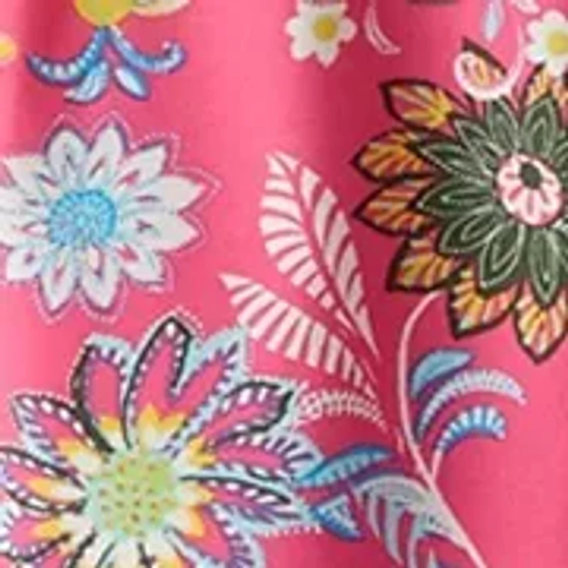 Women's Woven Printed Henley Dress