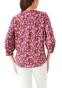 Women's Printed 3/4 Sleeve Top