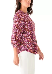 Women's Printed 3/4 Sleeve Top