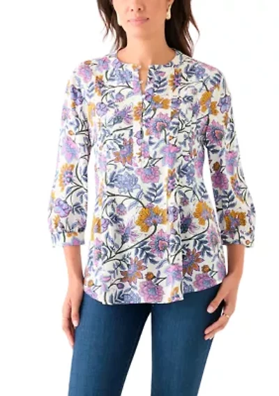 Women's Printed 3/4 Sleeve Top