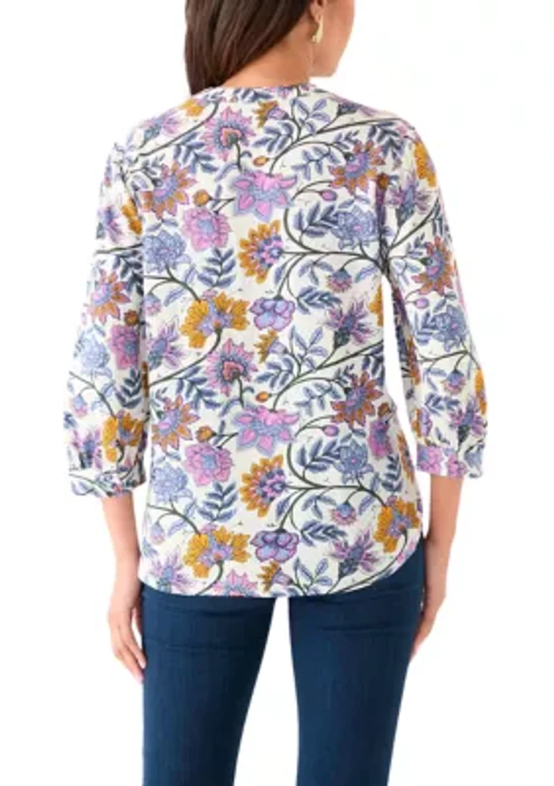 Women's Printed 3/4 Sleeve Top