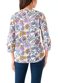 Women's Printed 3/4 Sleeve Top