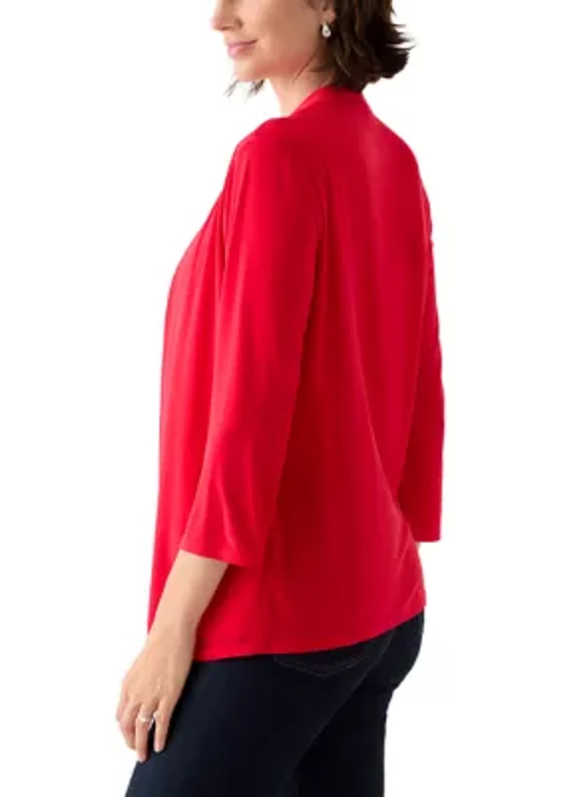 Women's 3/4 Twofer Cardigan