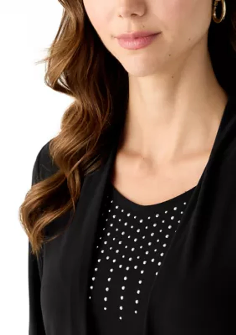 Women's 3/4 Twofer Cardigan